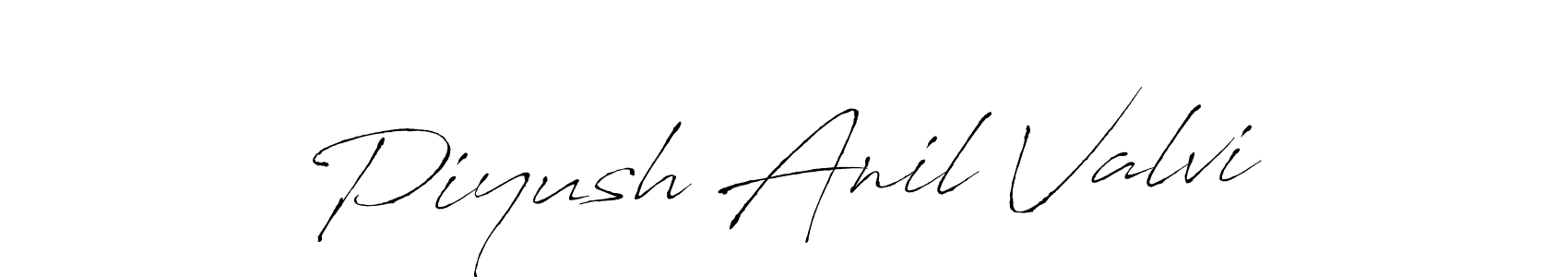 Also we have Piyush Anil Valvi name is the best signature style. Create professional handwritten signature collection using Antro_Vectra autograph style. Piyush Anil Valvi signature style 6 images and pictures png