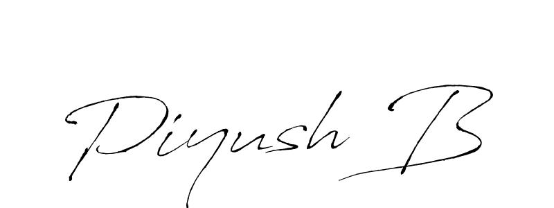 Create a beautiful signature design for name Piyush B. With this signature (Antro_Vectra) fonts, you can make a handwritten signature for free. Piyush B signature style 6 images and pictures png