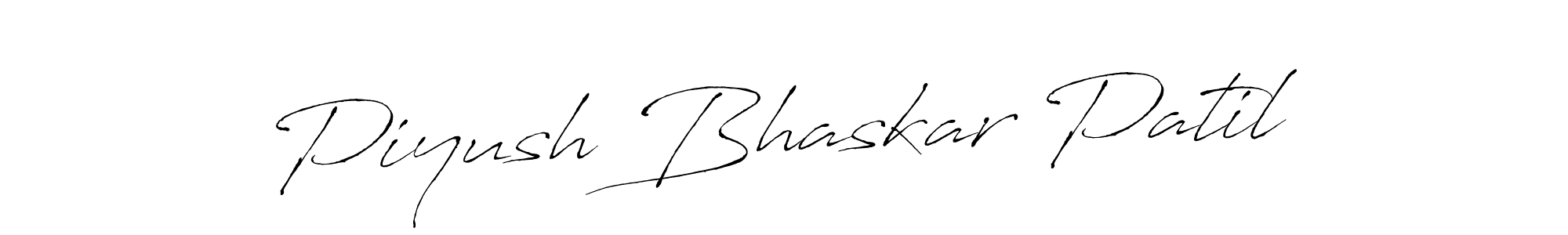 Make a beautiful signature design for name Piyush Bhaskar Patil. With this signature (Antro_Vectra) style, you can create a handwritten signature for free. Piyush Bhaskar Patil signature style 6 images and pictures png