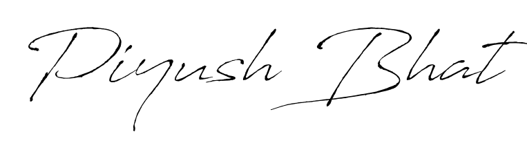 Download transparent PNG signature for name Piyush Bhat styled with Antro_Vectra font. Ready to paste directly into PDF and Word agreements. Piyush Bhat signature style 6 images and pictures png