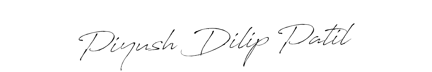 Create a beautiful signature design for name Piyush Dilip Patil. With this signature (Antro_Vectra) fonts, you can make a handwritten signature for free. Piyush Dilip Patil signature style 6 images and pictures png