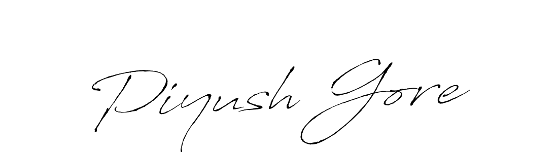 It looks lik you need a new signature style for name Piyush Gore. Design unique handwritten (Antro_Vectra) signature with our free signature maker in just a few clicks. Piyush Gore signature style 6 images and pictures png