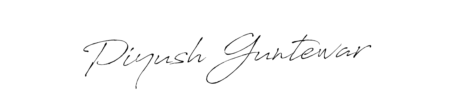 Use a signature maker to create a handwritten signature online. With this signature software, you can design (Antro_Vectra) your own signature for name Piyush Guntewar. Piyush Guntewar signature style 6 images and pictures png