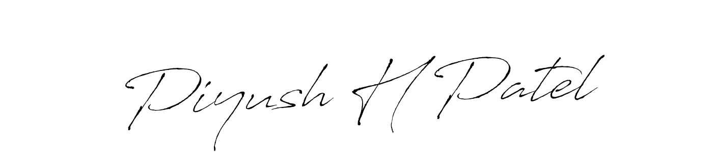 Antro_Vectra is a professional signature style that is perfect for those who want to add a touch of class to their signature. It is also a great choice for those who want to make their signature more unique. Get Piyush H Patel name to fancy signature for free. Piyush H Patel signature style 6 images and pictures png