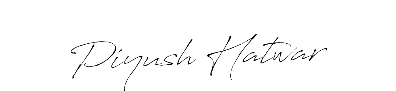 How to make Piyush Hatwar name signature. Use Antro_Vectra style for creating short signs online. This is the latest handwritten sign. Piyush Hatwar signature style 6 images and pictures png