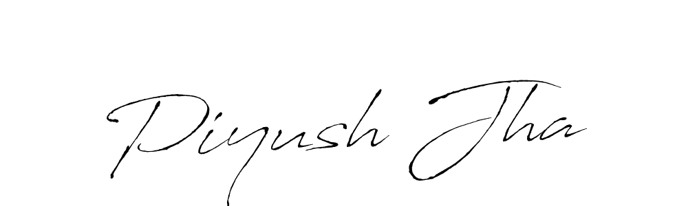 Create a beautiful signature design for name Piyush Jha. With this signature (Antro_Vectra) fonts, you can make a handwritten signature for free. Piyush Jha signature style 6 images and pictures png