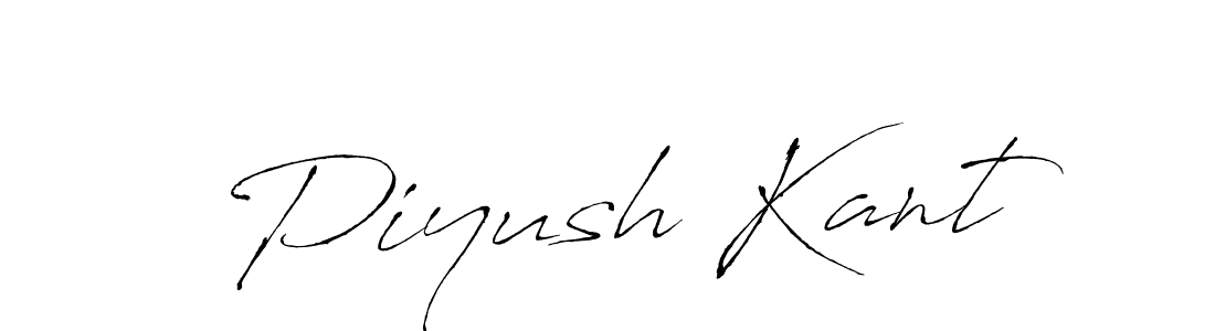 Design your own signature with our free online signature maker. With this signature software, you can create a handwritten (Antro_Vectra) signature for name Piyush Kant. Piyush Kant signature style 6 images and pictures png