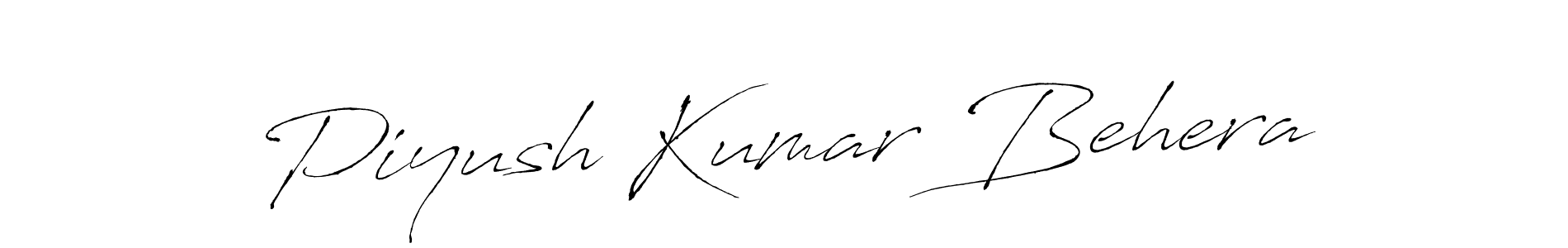 Create a beautiful signature design for name Piyush Kumar Behera. With this signature (Antro_Vectra) fonts, you can make a handwritten signature for free. Piyush Kumar Behera signature style 6 images and pictures png