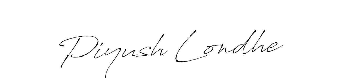 Make a beautiful signature design for name Piyush Londhe. With this signature (Antro_Vectra) style, you can create a handwritten signature for free. Piyush Londhe signature style 6 images and pictures png