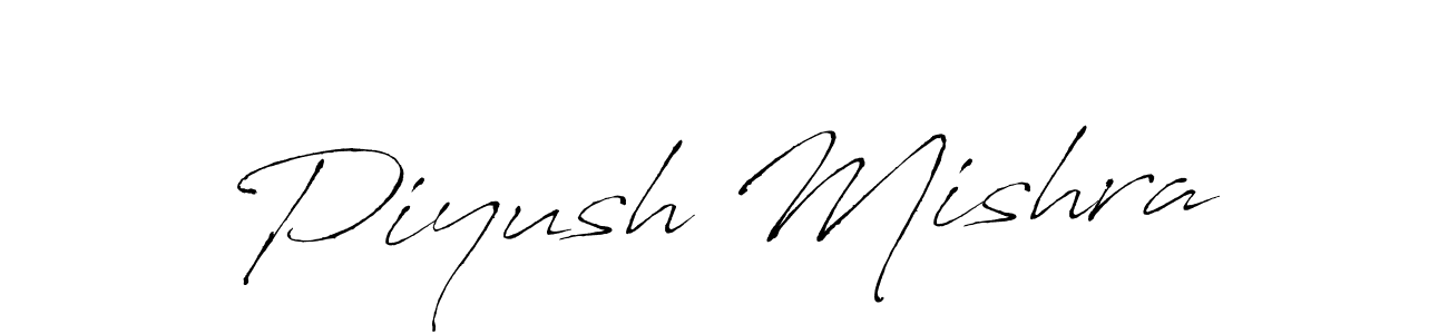 Make a beautiful signature design for name Piyush Mishra. With this signature (Antro_Vectra) style, you can create a handwritten signature for free. Piyush Mishra signature style 6 images and pictures png