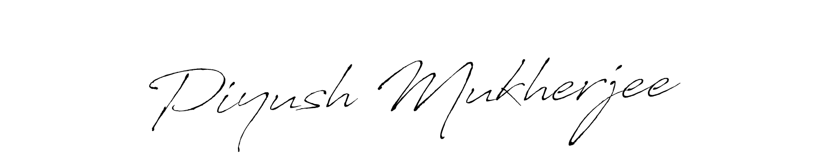 The best way (Antro_Vectra) to make a short signature is to pick only two or three words in your name. The name Piyush Mukherjee include a total of six letters. For converting this name. Piyush Mukherjee signature style 6 images and pictures png