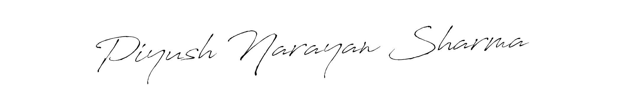 Use a signature maker to create a handwritten signature online. With this signature software, you can design (Antro_Vectra) your own signature for name Piyush Narayan Sharma. Piyush Narayan Sharma signature style 6 images and pictures png