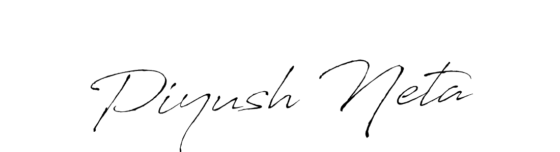 Create a beautiful signature design for name Piyush Neta. With this signature (Antro_Vectra) fonts, you can make a handwritten signature for free. Piyush Neta signature style 6 images and pictures png