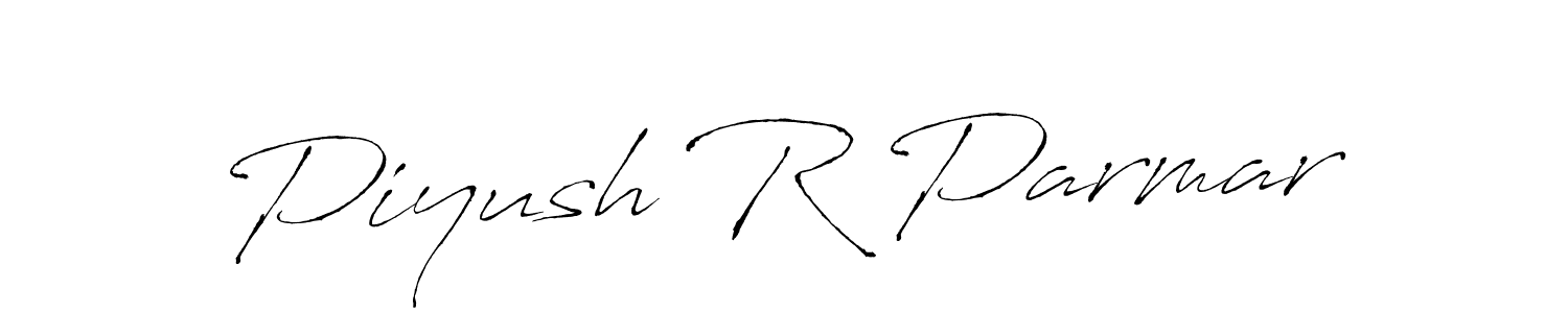 It looks lik you need a new signature style for name Piyush R Parmar. Design unique handwritten (Antro_Vectra) signature with our free signature maker in just a few clicks. Piyush R Parmar signature style 6 images and pictures png