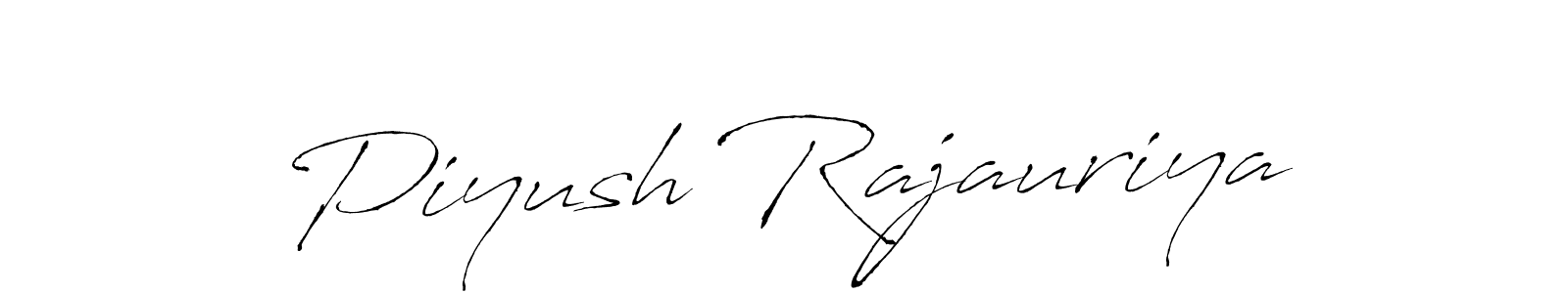 Create a beautiful signature design for name Piyush Rajauriya. With this signature (Antro_Vectra) fonts, you can make a handwritten signature for free. Piyush Rajauriya signature style 6 images and pictures png