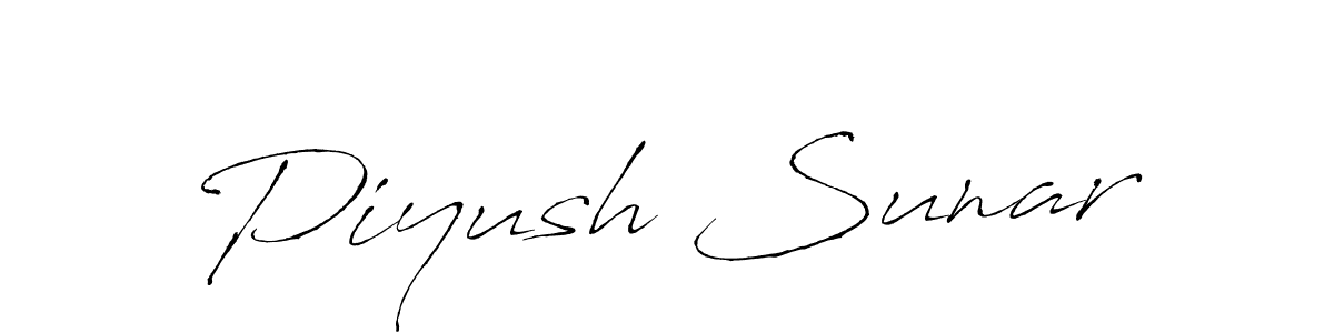 Design your own signature with our free online signature maker. With this signature software, you can create a handwritten (Antro_Vectra) signature for name Piyush Sunar. Piyush Sunar signature style 6 images and pictures png