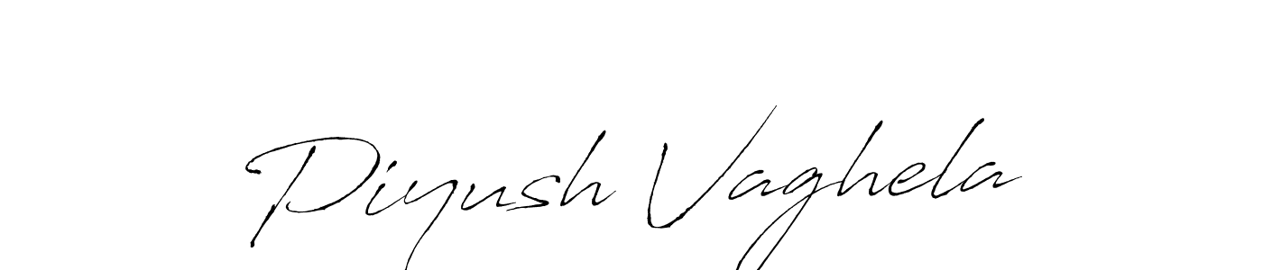 Design your own signature with our free online signature maker. With this signature software, you can create a handwritten (Antro_Vectra) signature for name Piyush Vaghela. Piyush Vaghela signature style 6 images and pictures png