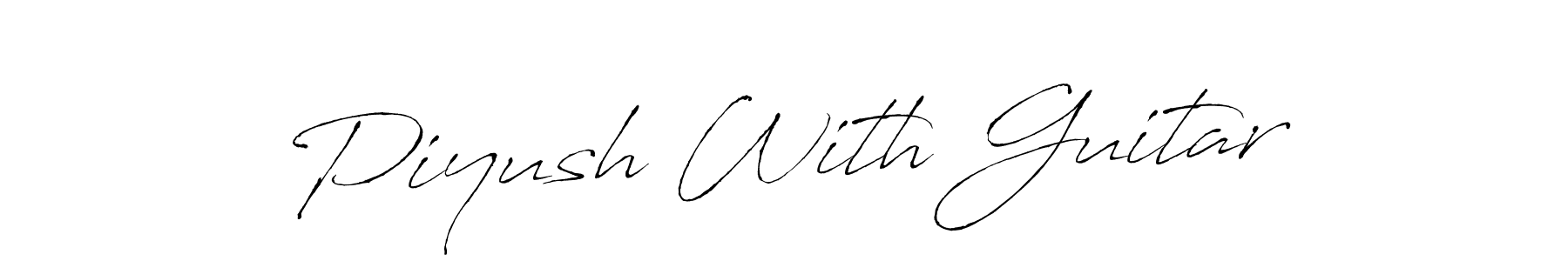 Design your own signature with our free online signature maker. With this signature software, you can create a handwritten (Antro_Vectra) signature for name Piyush With Guitar. Piyush With Guitar signature style 6 images and pictures png