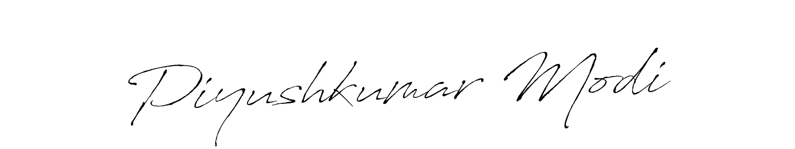 Design your own signature with our free online signature maker. With this signature software, you can create a handwritten (Antro_Vectra) signature for name Piyushkumar Modi. Piyushkumar Modi signature style 6 images and pictures png