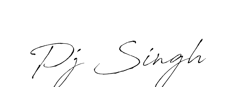 Design your own signature with our free online signature maker. With this signature software, you can create a handwritten (Antro_Vectra) signature for name Pj Singh. Pj Singh signature style 6 images and pictures png