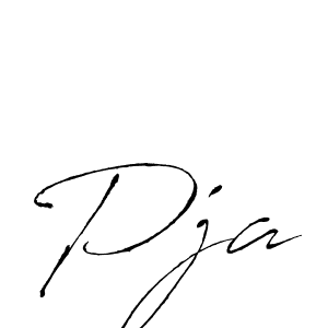 Design your own signature with our free online signature maker. With this signature software, you can create a handwritten (Antro_Vectra) signature for name Pja. Pja signature style 6 images and pictures png