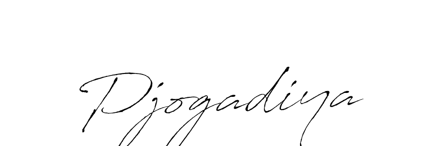 Use a signature maker to create a handwritten signature online. With this signature software, you can design (Antro_Vectra) your own signature for name Pjogadiya. Pjogadiya signature style 6 images and pictures png