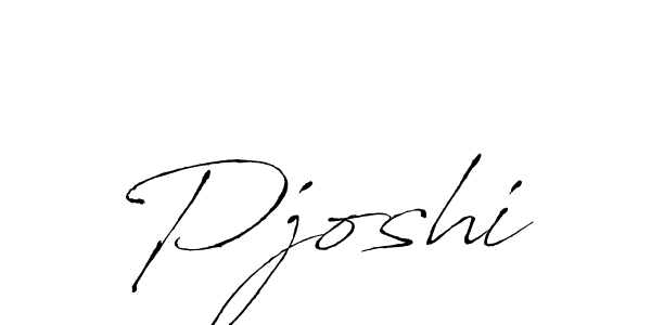 Make a beautiful signature design for name Pjoshi. With this signature (Antro_Vectra) style, you can create a handwritten signature for free. Pjoshi signature style 6 images and pictures png