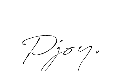 Make a beautiful signature design for name Pjoy.. With this signature (Antro_Vectra) style, you can create a handwritten signature for free. Pjoy. signature style 6 images and pictures png