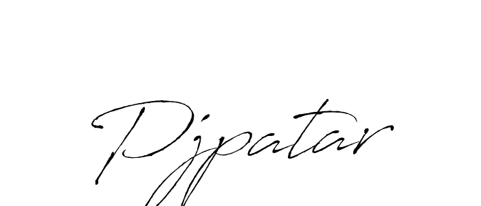 Make a beautiful signature design for name Pjpatar. With this signature (Antro_Vectra) style, you can create a handwritten signature for free. Pjpatar signature style 6 images and pictures png