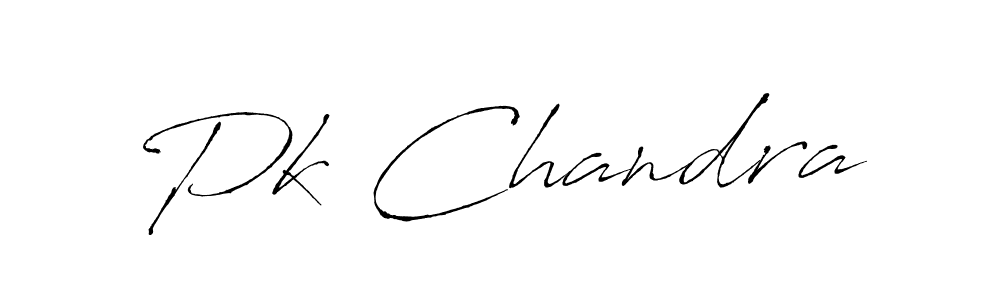 Design your own signature with our free online signature maker. With this signature software, you can create a handwritten (Antro_Vectra) signature for name Pk Chandra. Pk Chandra signature style 6 images and pictures png