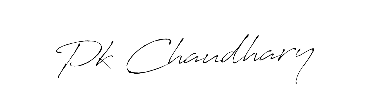 Create a beautiful signature design for name Pk Chaudhary. With this signature (Antro_Vectra) fonts, you can make a handwritten signature for free. Pk Chaudhary signature style 6 images and pictures png