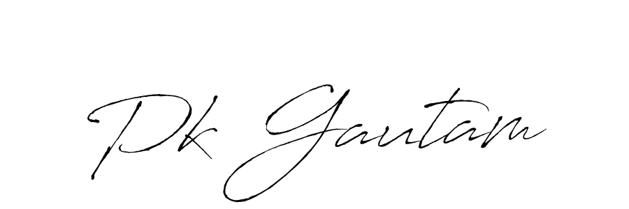 Design your own signature with our free online signature maker. With this signature software, you can create a handwritten (Antro_Vectra) signature for name Pk Gautam. Pk Gautam signature style 6 images and pictures png