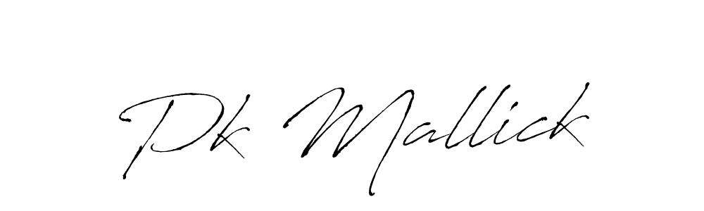 How to make Pk Mallick name signature. Use Antro_Vectra style for creating short signs online. This is the latest handwritten sign. Pk Mallick signature style 6 images and pictures png