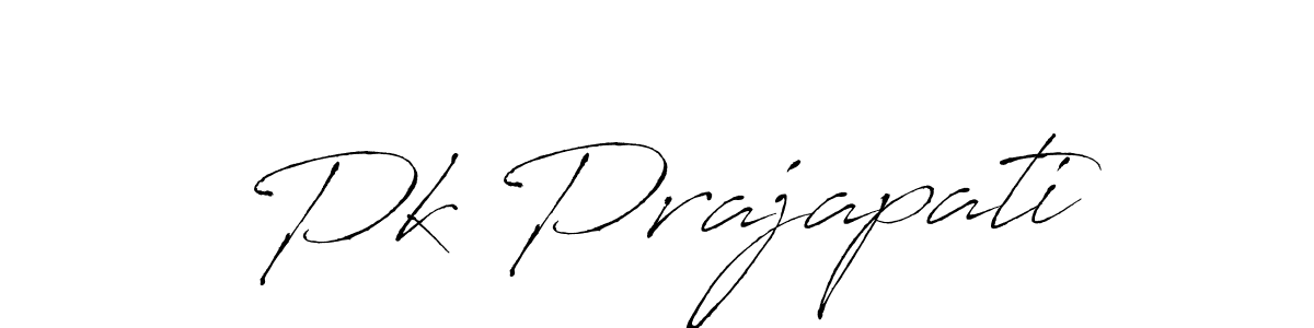 Pk Prajapati stylish signature style. Best Handwritten Sign (Antro_Vectra) for my name. Handwritten Signature Collection Ideas for my name Pk Prajapati. Pk Prajapati signature style 6 images and pictures png