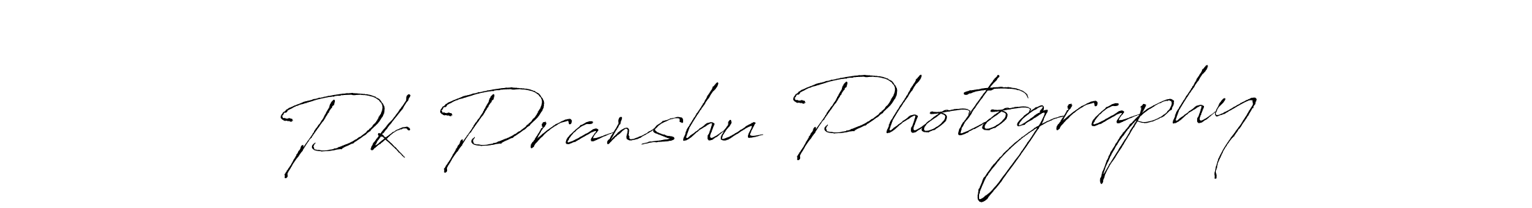 How to make Pk Pranshu Photography name signature. Use Antro_Vectra style for creating short signs online. This is the latest handwritten sign. Pk Pranshu Photography signature style 6 images and pictures png