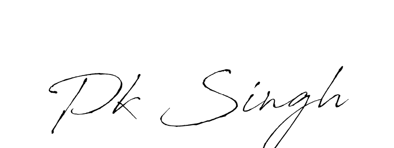 Design your own signature with our free online signature maker. With this signature software, you can create a handwritten (Antro_Vectra) signature for name Pk Singh. Pk Singh signature style 6 images and pictures png