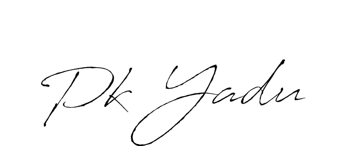 This is the best signature style for the Pk Yadu name. Also you like these signature font (Antro_Vectra). Mix name signature. Pk Yadu signature style 6 images and pictures png