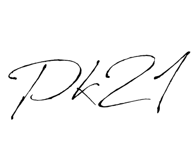 How to make Pk21 signature? Antro_Vectra is a professional autograph style. Create handwritten signature for Pk21 name. Pk21 signature style 6 images and pictures png