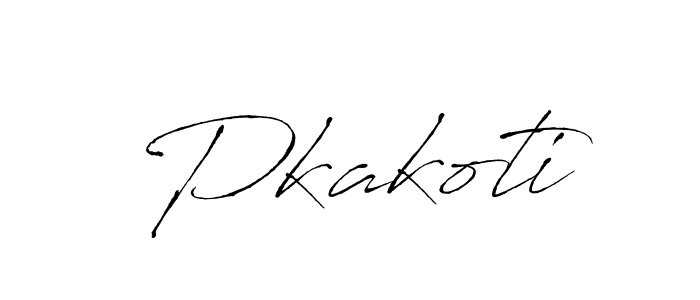 if you are searching for the best signature style for your name Pkakoti. so please give up your signature search. here we have designed multiple signature styles  using Antro_Vectra. Pkakoti signature style 6 images and pictures png