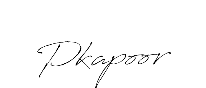 Design your own signature with our free online signature maker. With this signature software, you can create a handwritten (Antro_Vectra) signature for name Pkapoor. Pkapoor signature style 6 images and pictures png