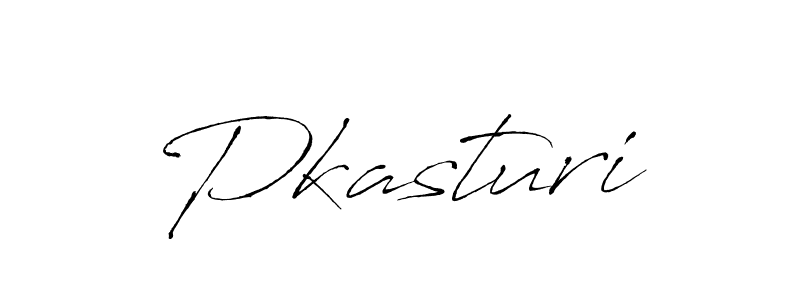 You should practise on your own different ways (Antro_Vectra) to write your name (Pkasturi) in signature. don't let someone else do it for you. Pkasturi signature style 6 images and pictures png