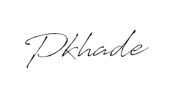 Also we have Pkhade name is the best signature style. Create professional handwritten signature collection using Antro_Vectra autograph style. Pkhade signature style 6 images and pictures png