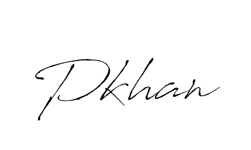 Create a beautiful signature design for name Pkhan. With this signature (Antro_Vectra) fonts, you can make a handwritten signature for free. Pkhan signature style 6 images and pictures png