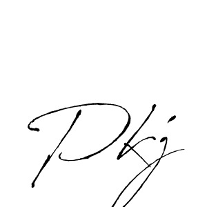 How to make Pkj name signature. Use Antro_Vectra style for creating short signs online. This is the latest handwritten sign. Pkj signature style 6 images and pictures png