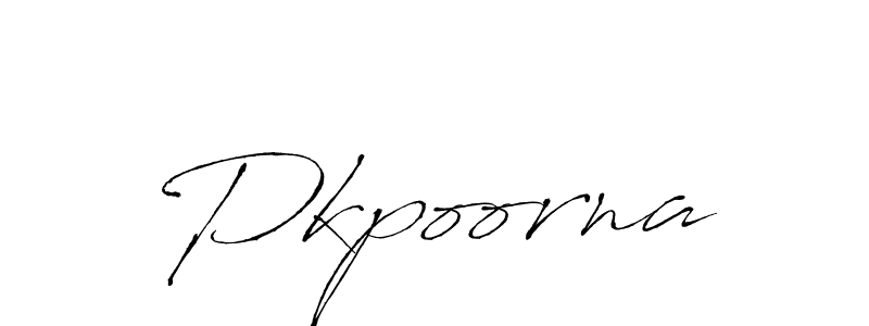 How to make Pkpoorna signature? Antro_Vectra is a professional autograph style. Create handwritten signature for Pkpoorna name. Pkpoorna signature style 6 images and pictures png