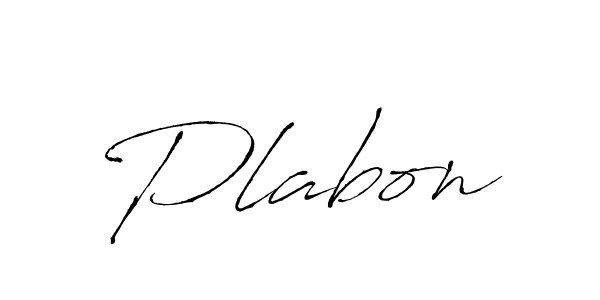 Design your own signature with our free online signature maker. With this signature software, you can create a handwritten (Antro_Vectra) signature for name Plabon. Plabon signature style 6 images and pictures png