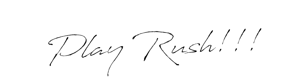 Make a beautiful signature design for name Play Rush!!!. With this signature (Antro_Vectra) style, you can create a handwritten signature for free. Play Rush!!! signature style 6 images and pictures png