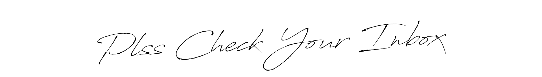This is the best signature style for the Plss Check Your Inbox name. Also you like these signature font (Antro_Vectra). Mix name signature. Plss Check Your Inbox signature style 6 images and pictures png