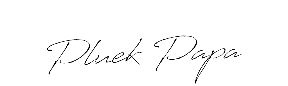 Design your own signature with our free online signature maker. With this signature software, you can create a handwritten (Antro_Vectra) signature for name Pluek Papa. Pluek Papa signature style 6 images and pictures png