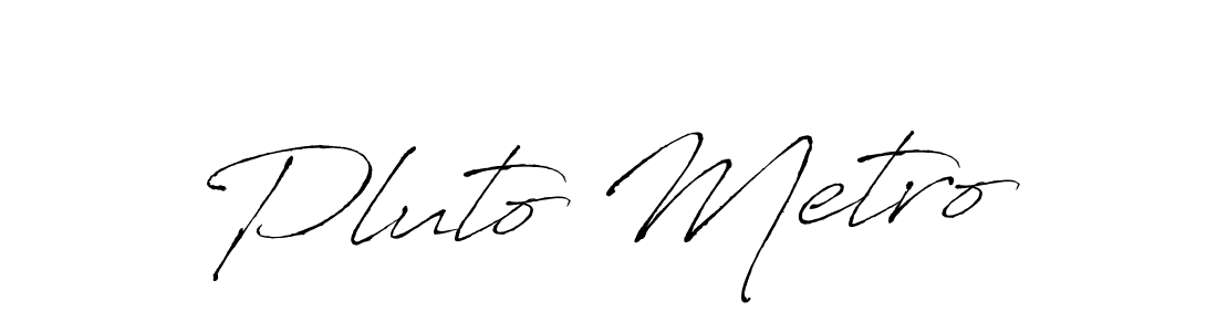Also You can easily find your signature by using the search form. We will create Pluto Metro name handwritten signature images for you free of cost using Antro_Vectra sign style. Pluto Metro signature style 6 images and pictures png